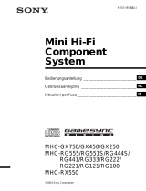 Sony MHC-RG222 Manuale del proprietario