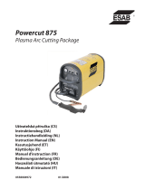 ESAB Powercut 875 Plasma Arc Cutting Package Manuale utente