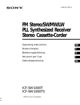 Sony ICF-SW1000T Manuale del proprietario