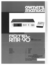Rotel RMR-90 Manuale del proprietario