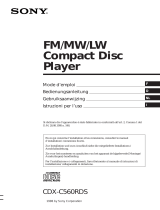 Sony CDX-C560RDS Manuale del proprietario
