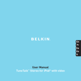 Belkin TUNETALK STEREO POUR IPOD AVEC VIDÉO #F8Z082EABLK Manuale del proprietario