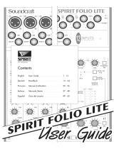 SoundCraft SPIRIT FOLIO LITE Manuale del proprietario