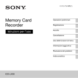 Sony ICD-LX30 Istruzioni per l'uso