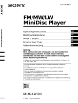 Sony MDX-CA580 Manuale utente