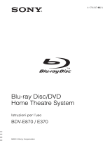 Sony BDV-E370 Istruzioni per l'uso