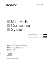 Sony MHC-GT555 Manuale del proprietario