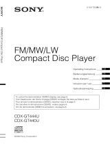 Sony cdx gt440u Manuale del proprietario