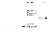Sony MHC-GZR33Di Manuale del proprietario