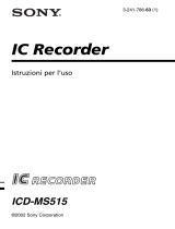 Sony ICD-MS515 Istruzioni per l'uso