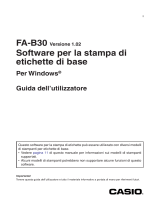 Casio PC Label Printer FA-B30 Versione 1.02 Software per la stanpa di etichette di base per     Windows®