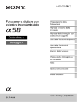 Sony SLT-A58 Istruzioni per l'uso