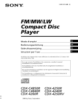 Sony CDX-C4850R Manuale del proprietario