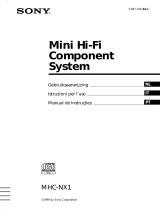 Sony MHC-NX1 Manuale del proprietario