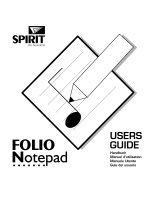 Spirit FOLIO NOTEPAD Manuale utente