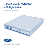 LaCie Portable DVD±RW with LightScribe Design by Sam Hecht Guida di installazione rapida