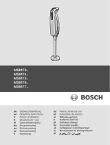 Bosch MSM7400/01 Manuale del proprietario