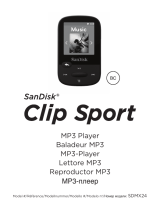 SanDisk Sansa Clip Sport 4GB Manuale utente