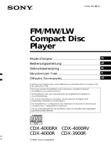 Sony cdx 4000 r rv rx Manuale del proprietario