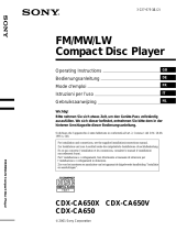 Sony CDX-CA650 Manuale del proprietario