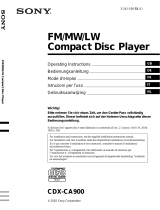 Sony CDX-CA900 Manuale del proprietario