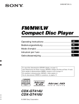 Sony CDX-GT414U Manuale del proprietario