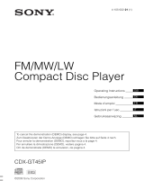 Sony CDX-GT45IP Manuale del proprietario
