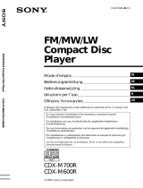 Sony CDX-M700R Manuale del proprietario
