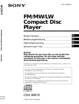 Sony CDX-M610 Manuale del proprietario