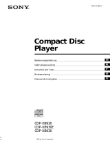 Sony CDP-XB930E Manuale del proprietario
