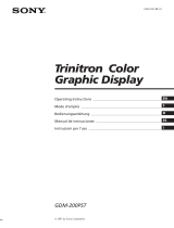 Sony Trinitron GDM-200PST Manuale utente