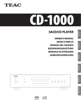 TEAC CD-1000 Manuale del proprietario