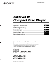 Sony CDX-GT424U Manuale del proprietario