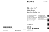 Sony TDM-BT10 Manuale del proprietario
