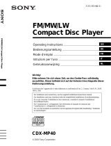 Sony CDX-MP40 Manuale del proprietario