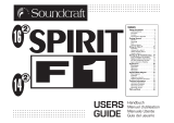 SoundCraft SPIRIT F1 Manuale del proprietario