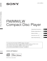 Sony CDX-GT550UI Manuale del proprietario