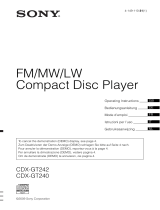 Sony cdx gt240 Manuale del proprietario
