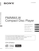Sony CDX-GT640UI Manuale del proprietario