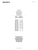 Sony SS-AR1 Manuale del proprietario