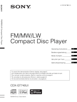 Sony cdx gt740ui Manuale del proprietario
