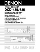 Denon DCD-485 Manuale del proprietario