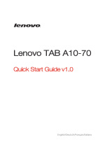 Lenovo TAB A10-70 Guida Rapida