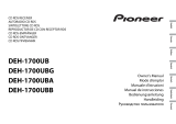 Pioneer DEH-1700UB Manuale utente