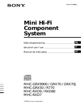 Sony MHC-GRX9900 Manuale del proprietario