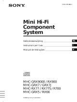Sony MHC-GRX5 Manuale del proprietario