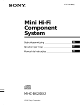 Sony MHC-BX2 Manuale del proprietario