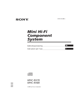 Sony mhc rx 80 Manuale del proprietario