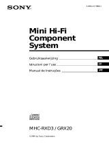 Sony MHC-RXD3 Manuale del proprietario