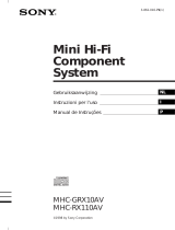 Sony MHC-GRX10AV Manuale del proprietario